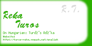reka turos business card
